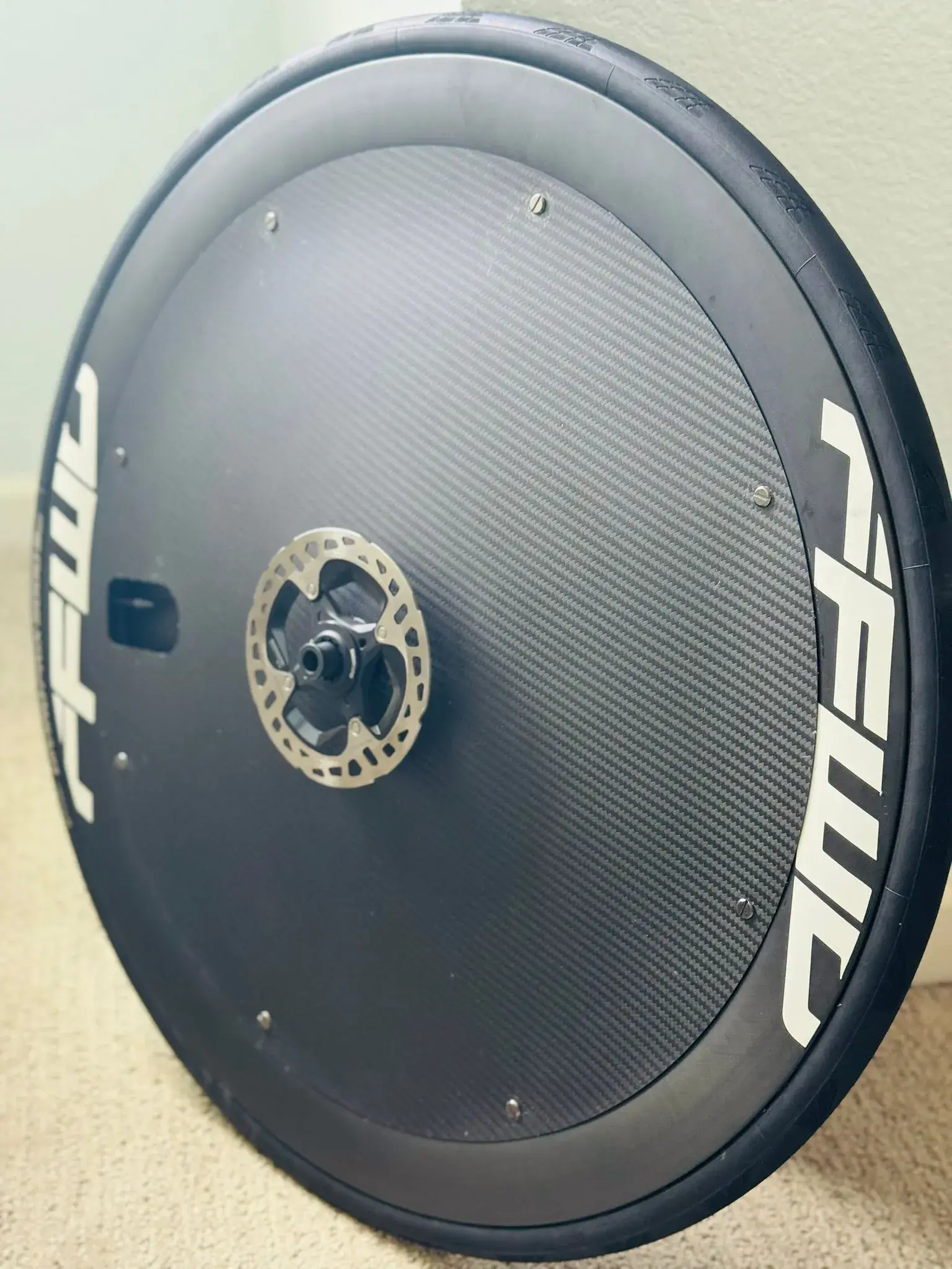 Rear wheel cover close-up detail.